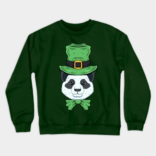 panda st patricks day animal funny Crewneck Sweatshirt